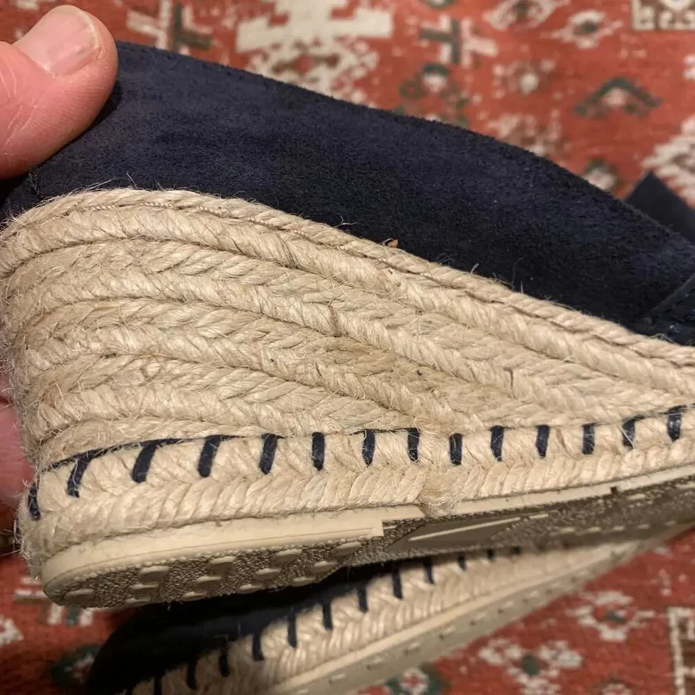 Verbenas Carmen Navy Suede Espadrille Flats